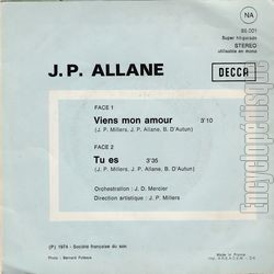 [Pochette de Viens mon amour (Jean-Pierre ALLANE) - verso]