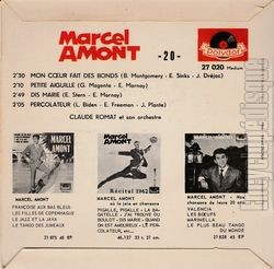 [Pochette de Mon cœur fait des bonds (Marcel AMONT) - verso]