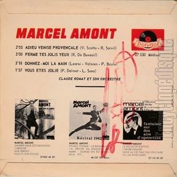 [Pochette de Adieu Venise provenale (Marcel AMONT) - verso]