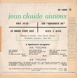 [Pochette de Don Juan (Jean-Claude ANNOUX) - verso]