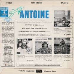 [Pochette de Je l’appelle Canelle (ANTOINE) - verso]