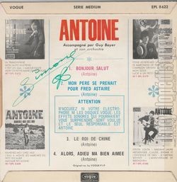 [Pochette de Bonjour salut (ANTOINE) - verso]