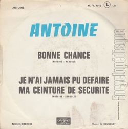 [Pochette de Bonne chance (ANTOINE) - verso]