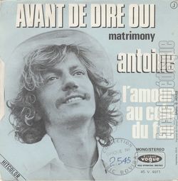 [Pochette de Avant de dire oui (ANTOINE) - verso]