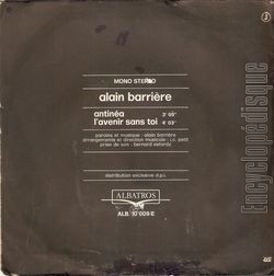 [Pochette de Antina (Alain BARRIRE) - verso]