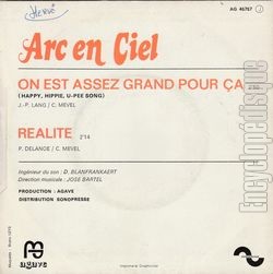 [Pochette de On est assez grand pour a (ARC-EN-CIEL) - verso]