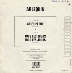 [Pochette de Adieu petite (ARLEQUIN) - verso]