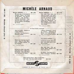 [Pochette de Zon zon (Michle ARNAUD) - verso]