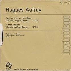 [Pochette de Des femmes et du tabac (Hugues AUFRAY) - verso]