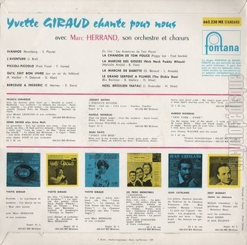 [Pochette de Chante pour vous (Yvette GIRAUD) - verso]