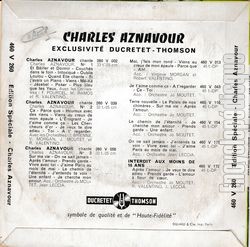 [Pochette de dition spciale - N5 (Charles AZNAVOUR) - verso]