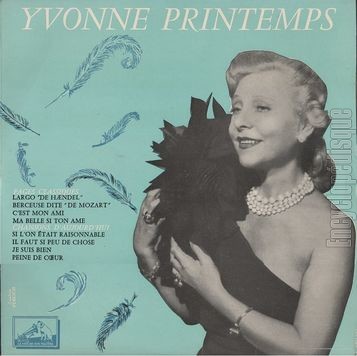 [Pochette de Pages classiques, Chansons d’aujourd’hui (Yvonne PRINTEMPS)]