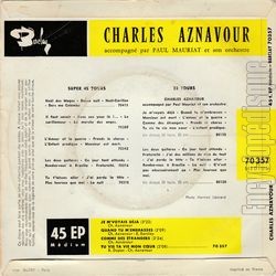 [Pochette de Je m’voyais dj (Charles AZNAVOUR) - verso]