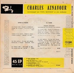 [Pochette de Il faut savoir (Charles AZNAVOUR) - verso]