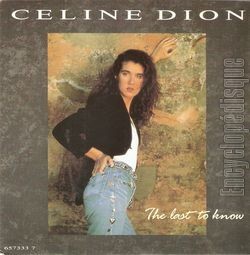 [Pochette de The last to know (Cline DION)]