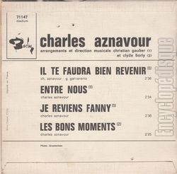 [Pochette de Il te faudra bien revenir (Charles AZNAVOUR) - verso]