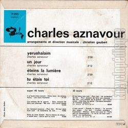 [Pochette de Yerushalam (Charles AZNAVOUR) - verso]