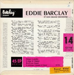 [Pochette de Stranger in paradise - N14 (Eddie BARCLAY) - verso]