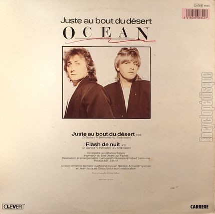 [Pochette de Juste au bout du dsert (OCEAN) - verso]