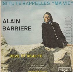 [Pochette de Si tu te rappelles ma vie (Alain BARRIRE) - verso]