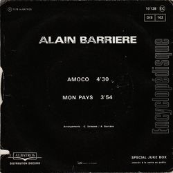 [Pochette de Amoco (Alain BARRIRE) - verso]