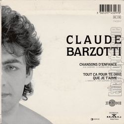 [Pochette de Chansons d’enfance (Claude BARZOTTI) - verso]