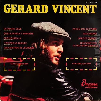 [Pochette de Grard Vincent (Grard VINCENT) - verso]