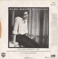 [Pochette de Celui qui chante (Michel BERGER) - verso]