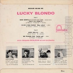 [Pochette de Sois gentille (Lucky BLONDO) - verso]