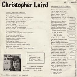 [Pochette de Vivre une passion d’amour (Christopher LAIRD) - verso]