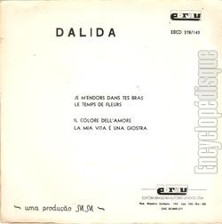 [Pochette de Je m’endors dans tes bras (DALIDA) - verso]