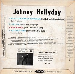 [Pochette de Kili watch (Johnny HALLYDAY) - verso]