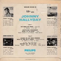 [Pochette de Les bras en croix (Johnny HALLYDAY) - verso]