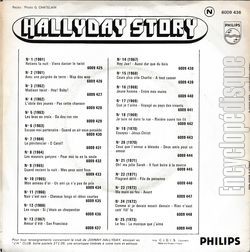 [Pochette de Hallyday story 12 "Les coups" (Johnny HALLYDAY) - verso]