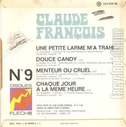 [Pochette de Chaque jour  la mme heure (Claude FRANOIS) - verso]