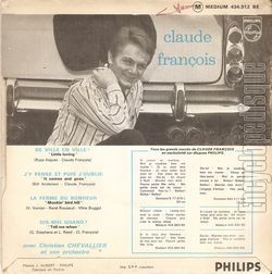 [Pochette de De ville en ville (Claude FRANOIS) - verso]