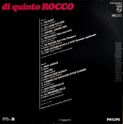 [Pochette de Di quinto Rocco (Di Quinto ROCCO) - verso]