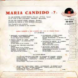 [Pochette de Tu me donnes (Maria CANDIDO) - verso]