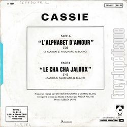 [Pochette de L’alphabet d’amour (CASSIE) - verso]