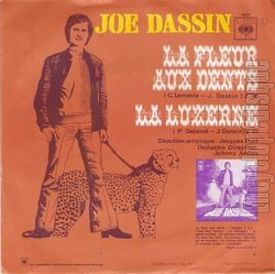 [Pochette de La fleur aux dents (Joe DASSIN) - verso]