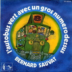 [Pochette de L’autobus vert avec un gros numro dessus (Bernard SAUVAT)]