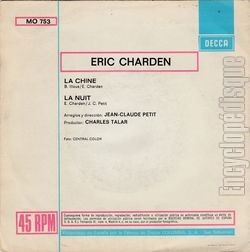 [Pochette de La Chine "L’oiseau de Chine" (ric CHARDEN) - verso]