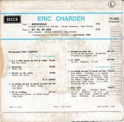 [Pochette de Bienvenue (ric CHARDEN) - verso]