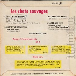 [Pochette de Sous le ciel cossais (Les CHATS SAUVAGES) - verso]