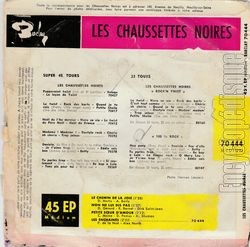 [Pochette de Le chemin de la joie (Les CHAUSSETTES NOIRES) - verso]