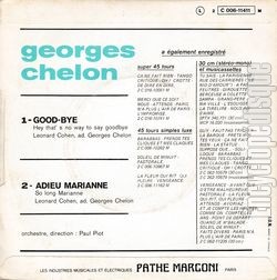 [Pochette de Adieu Marianne (Georges CHELON) - verso]