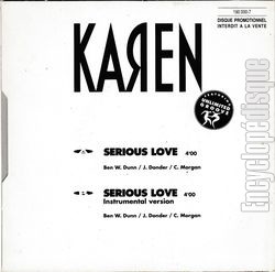 [Pochette de Serious love (Karen CHERYL) - verso]