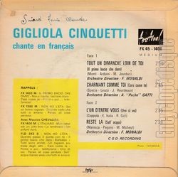 [Pochette de Tout un dimanche loin de toi (Gigliola CINQUETTI) - verso]