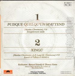 [Pochette de Puisque quelqu’un m’attend (Martine CLMENCEAU) - verso]