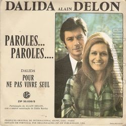 [Pochette de Paroles… Paroles… (DALIDA et Alain DELON) - verso]